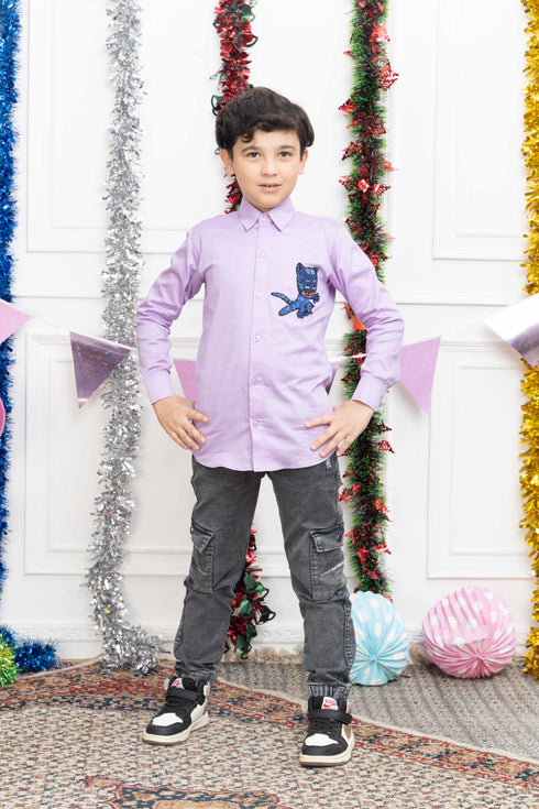 LILAC DINOSAUR SHIRT